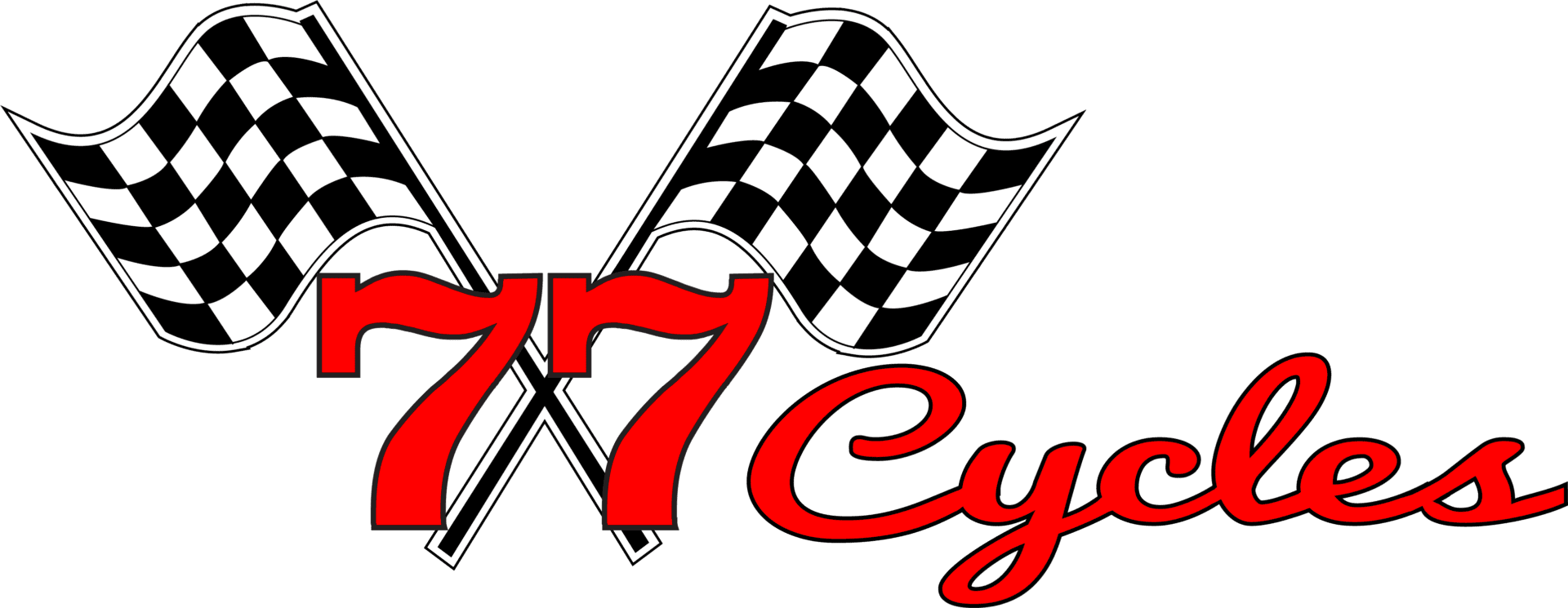 77 Cycles logo red