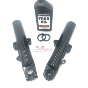 77 Cycles 49mm Dual Disk OEM# G5H3-00 Gloss Black Powder Coated Fork Lowers, Sliders, Legs