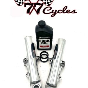 77 Cycles HD 14-21 Harley Davidson Polished Touring fork Lowers 49mm OEM# G5H3-00-R (L)