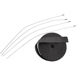 DRAG SPECIALTIES Exhaust Heat Wrap Kit with Ties - Black - 1" x 25' 1861-0667